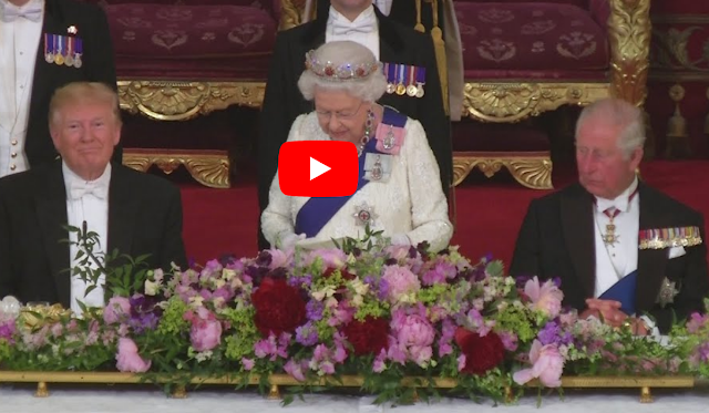 Trump attends state banquet hosted by Queen at Buckingham Palace