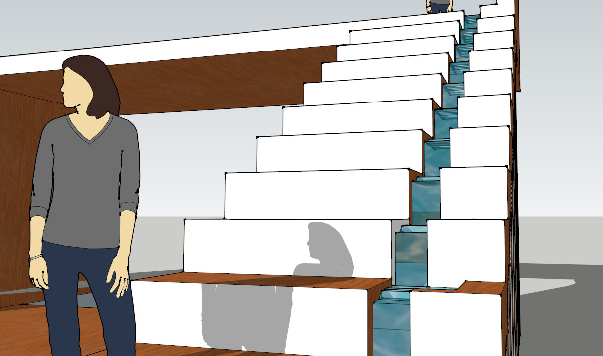 Chris Lau Zen Water Feature Stairs Sketchup Model 