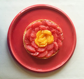 La tarte aux suprêmes de pamplemousse et orange - d'après Hugo & Victor