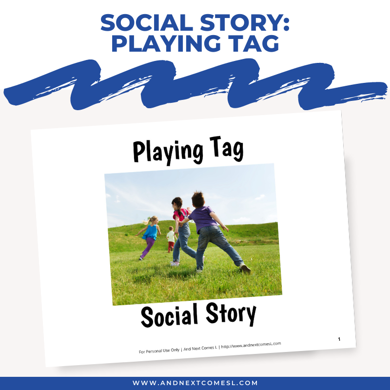 Playing tag social story