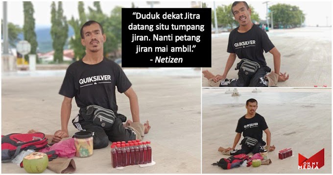 Lelaki lumpuh gigih merangkak jual minyak angin demi 