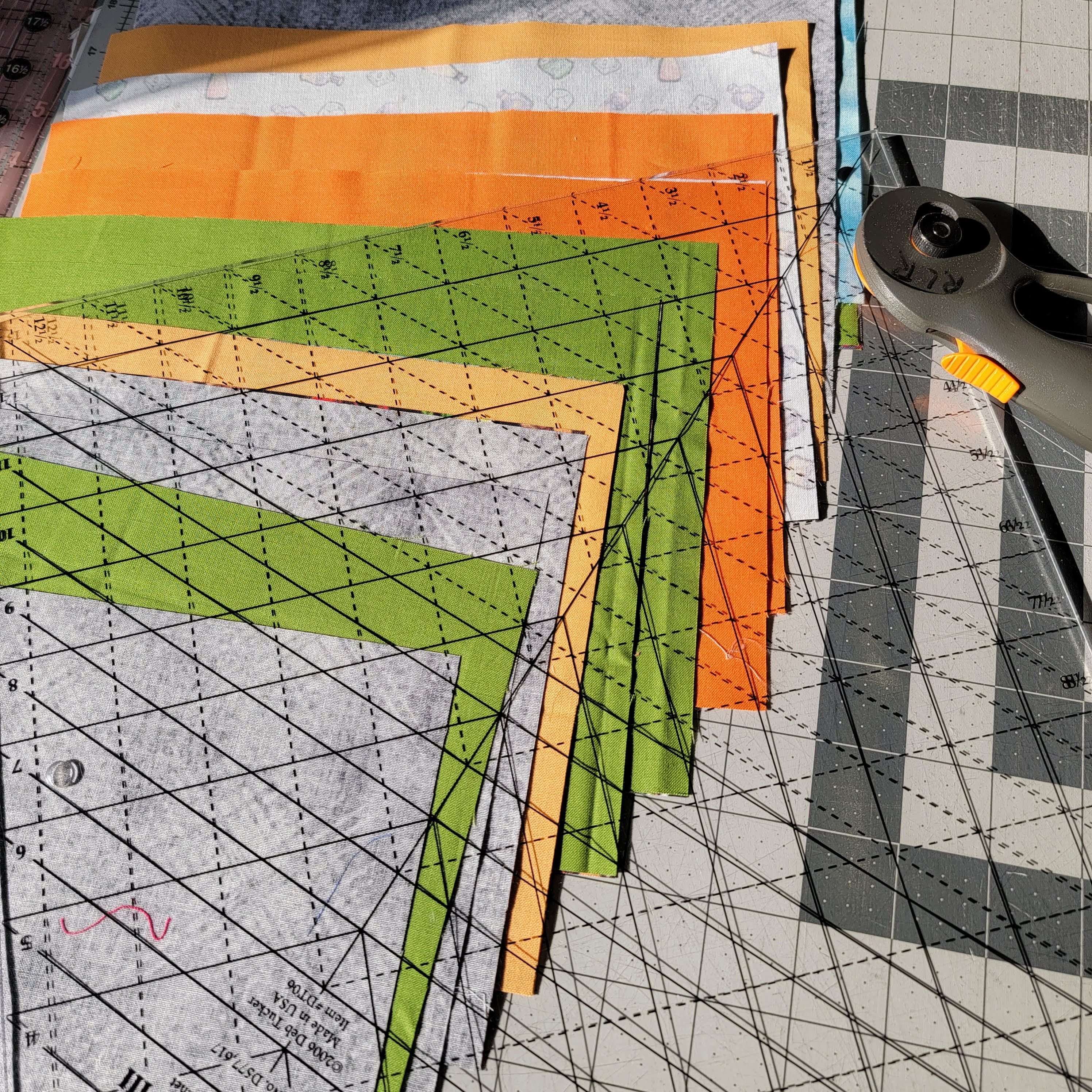 Cutting Triangles using your ruler! - The Sassy Quilter