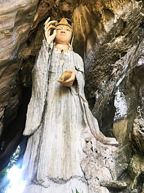 A 12m statue carved out of limestone stalagmite in Kampung Pulai