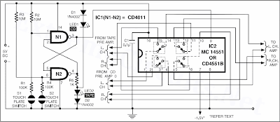 Touch-Select Audio Source circuit