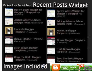 Recent posts Widget images Blogger