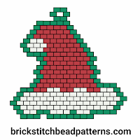 Click to view the  Super Santa Hat brick stitch bead pattern charts.