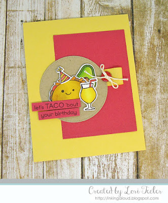 Let's Taco 'bout Your Birthday card-designed by Lori Tecler/Inking Aloud-stamps and dies from Lawn Fawn