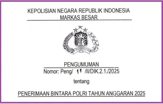 Jadwal dan Persyaratan Pendaftaran Bintara POLRI Tahun 2025