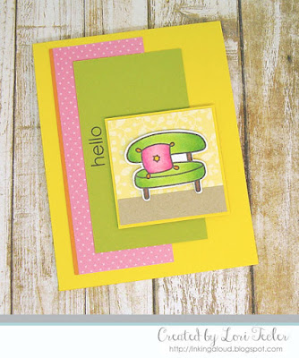 Hello card-designed by Lori Tecler/Inking Aloud-stamps from Paper Smooches