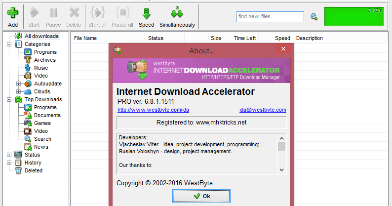 Internet Download Accelerator PRO Key - Tăng tốc Download ...