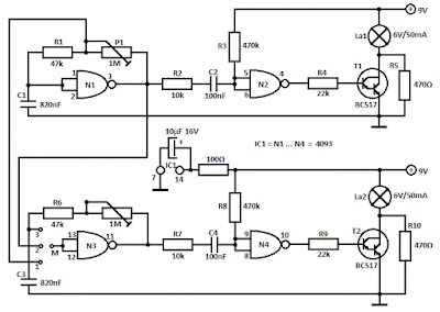 Flashing Lights Schematic Circuit Diagram