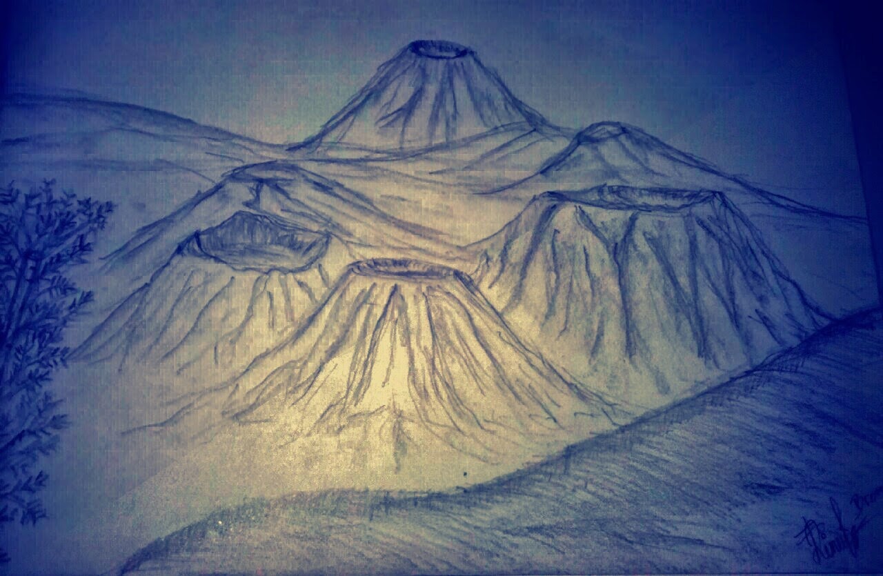 TineuAprillia21 Hasil Sketsa Gunung