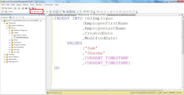 SQL insert query