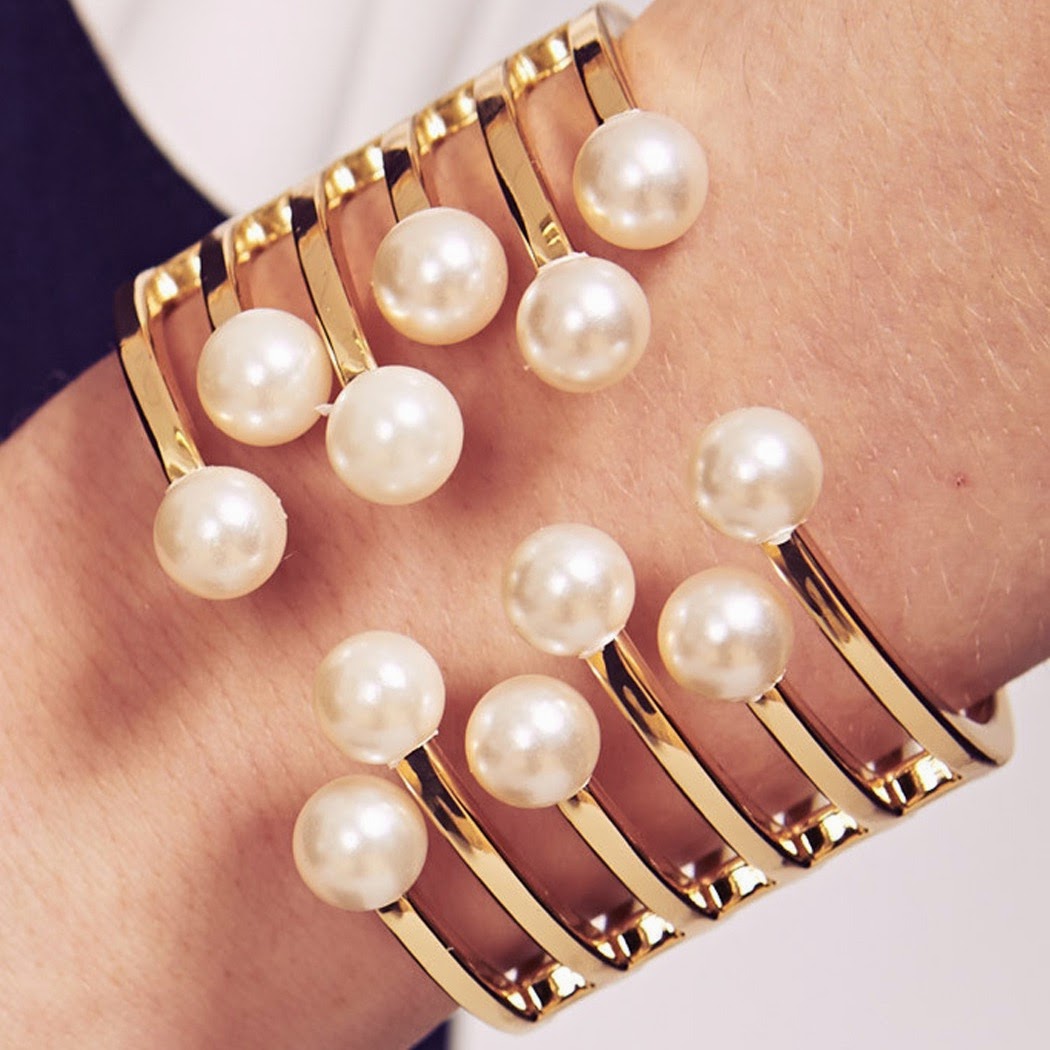 The Look for Less: Rihanna Pearl Bracelet Cuff