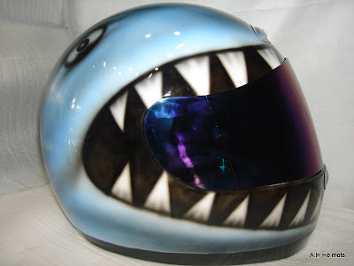Custum AGV Helmet Airbrush Shark Designs 1