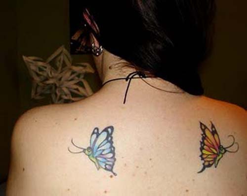 butterfly tattoo on back body women are very popular amongst 