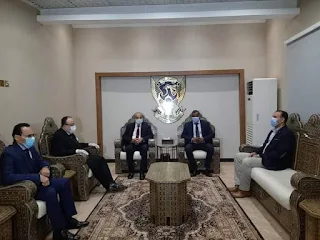 جلسة مباحثات ثنائية بين وزير التموين و نظيره السوداني