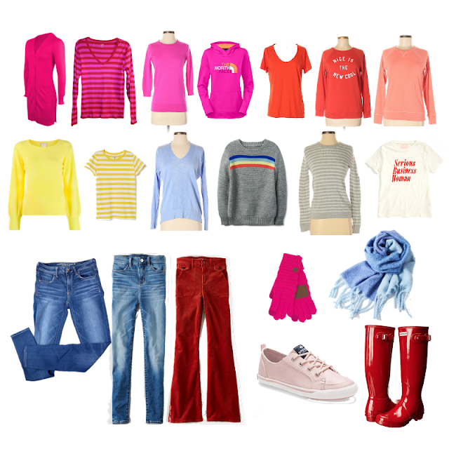 February Wardrobe Capsule Colorful bright