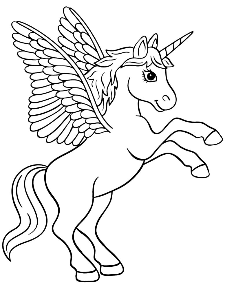 Winged Unicorn ready to fly