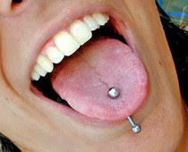 Jewelry on the nose, lips or tongue can be a piercing