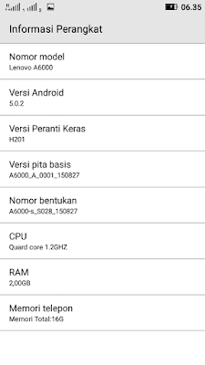 Cara Update Lenovo A6000 ke Android Lollipop