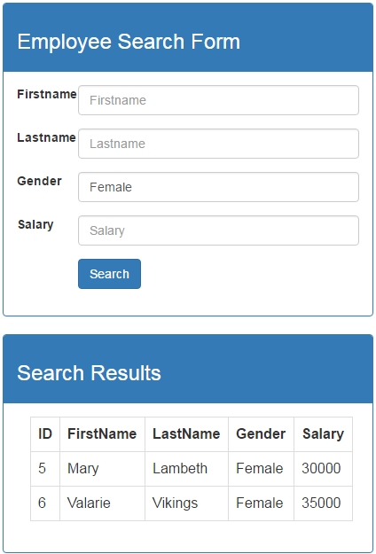 how to search data using stored procedure in asp.net c#