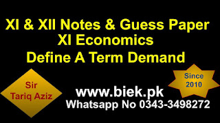 XI Economics  Define A Term Demand