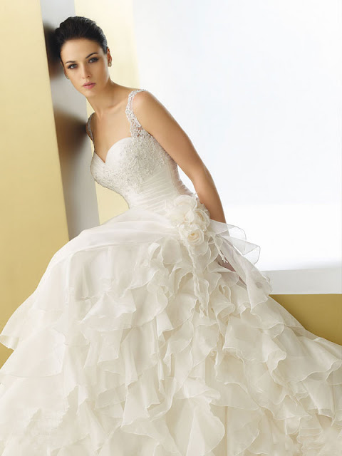 Ruffle Style Wedding Dress