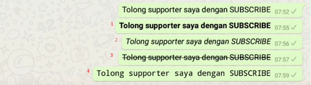 Tulisan Unik di WhatsApp