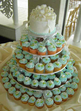 A lot of brides have been asking me about wedding cupcakes and mini cakes