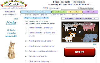 https://agendaweb.org/vocabulary/animals-exercises.html