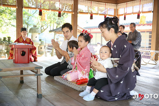 手向山八幡宮で七五三出張撮影