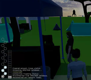 The mod in action, with modder McFly's character wandering CCCamp