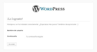 Inicio de WordPress
