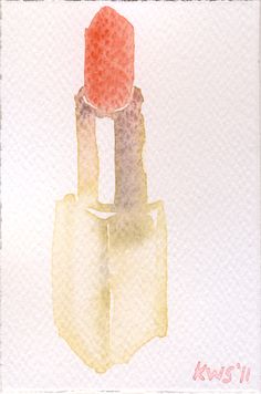 Lipstick watercolor by artist and stylemaker Kate Schelter
