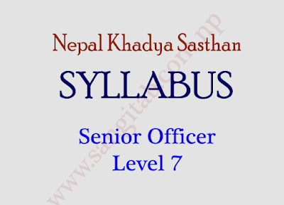 Nepal Food Corporation Syllabus Senior Officer Level 7