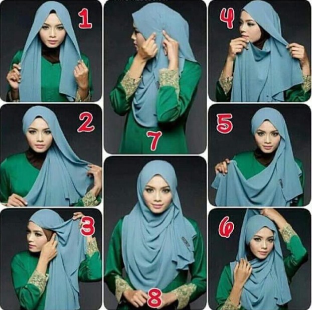 Tutorial Hijab Persegi Panjang