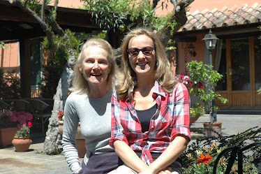 Mum and Jayne on garden tour