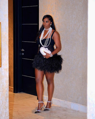 Tiwa Savage Black Dress