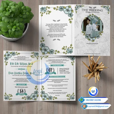 Download Template Desain Undangan Pernikahan Custome Elegan Cdr