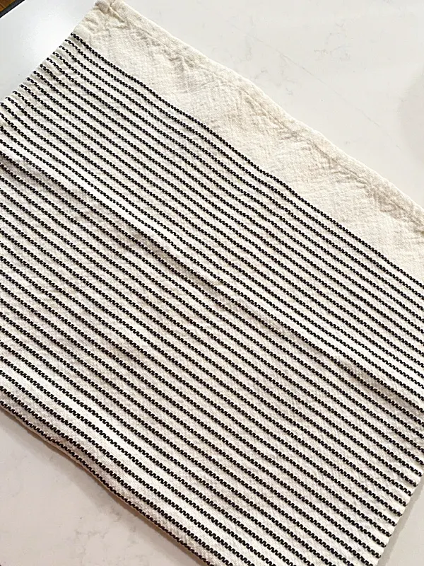recycled striped tea towel