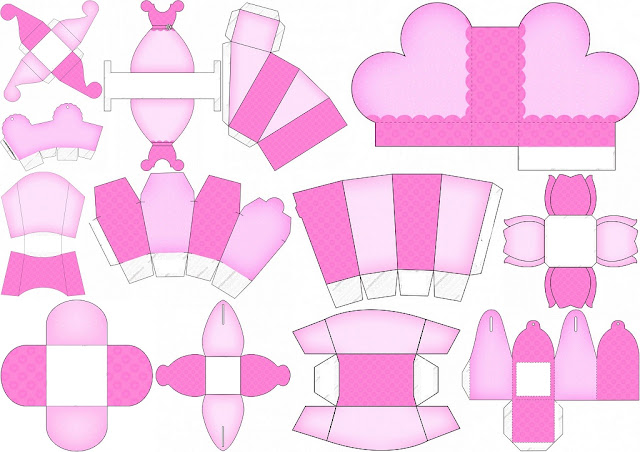 Pink Hearts: Free Printable Boxes.