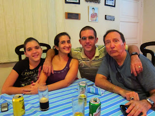 Santiago de Cuba family at restaurant