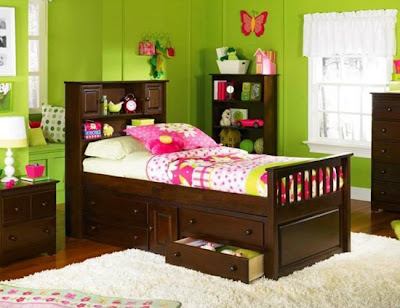 dormitorio verde infantil