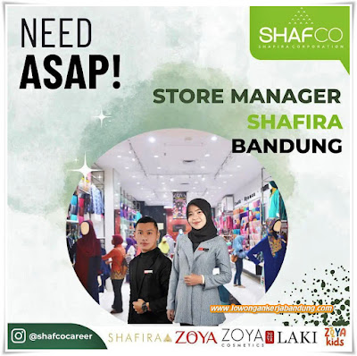 Lowongan Kerja Store Manager Shafira Bandung