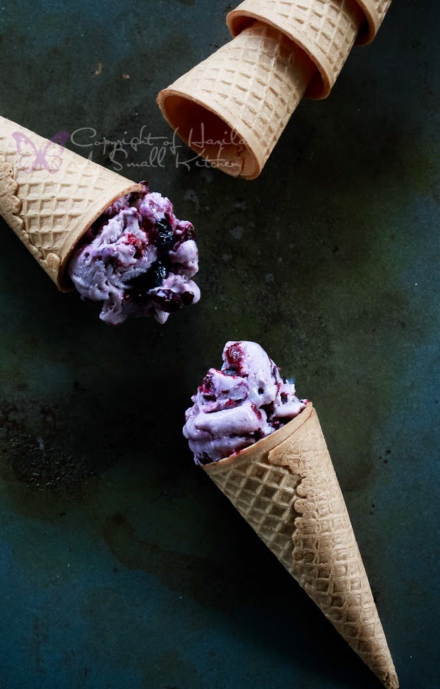 My Small Kitchen: Blueberry Cheese Ice Cream