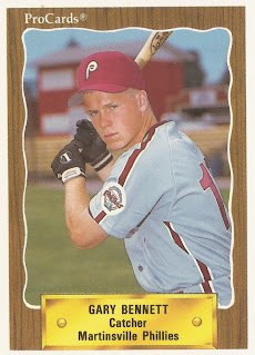 Gary Bennett 1990 Martinsville Phillies card