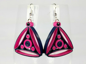 quilling earring triangle model designs