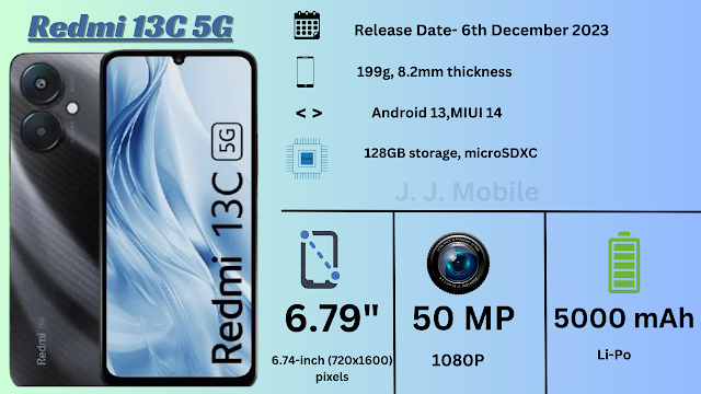 Redmi 13c 5g specifications | Redmi 13c 5g price in India | Redmi 13C 5G Full Details | Redmi 13C 5G Mobile Review