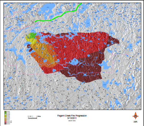 Pagami Creek Fire Map